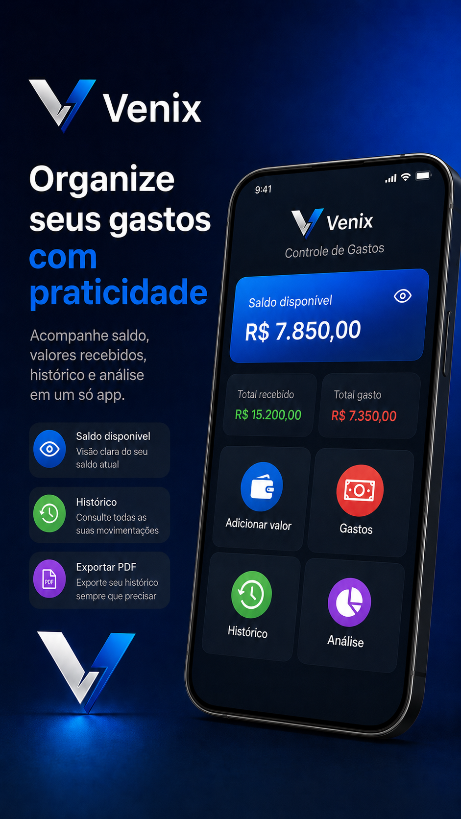 Venix Controle de Gastos